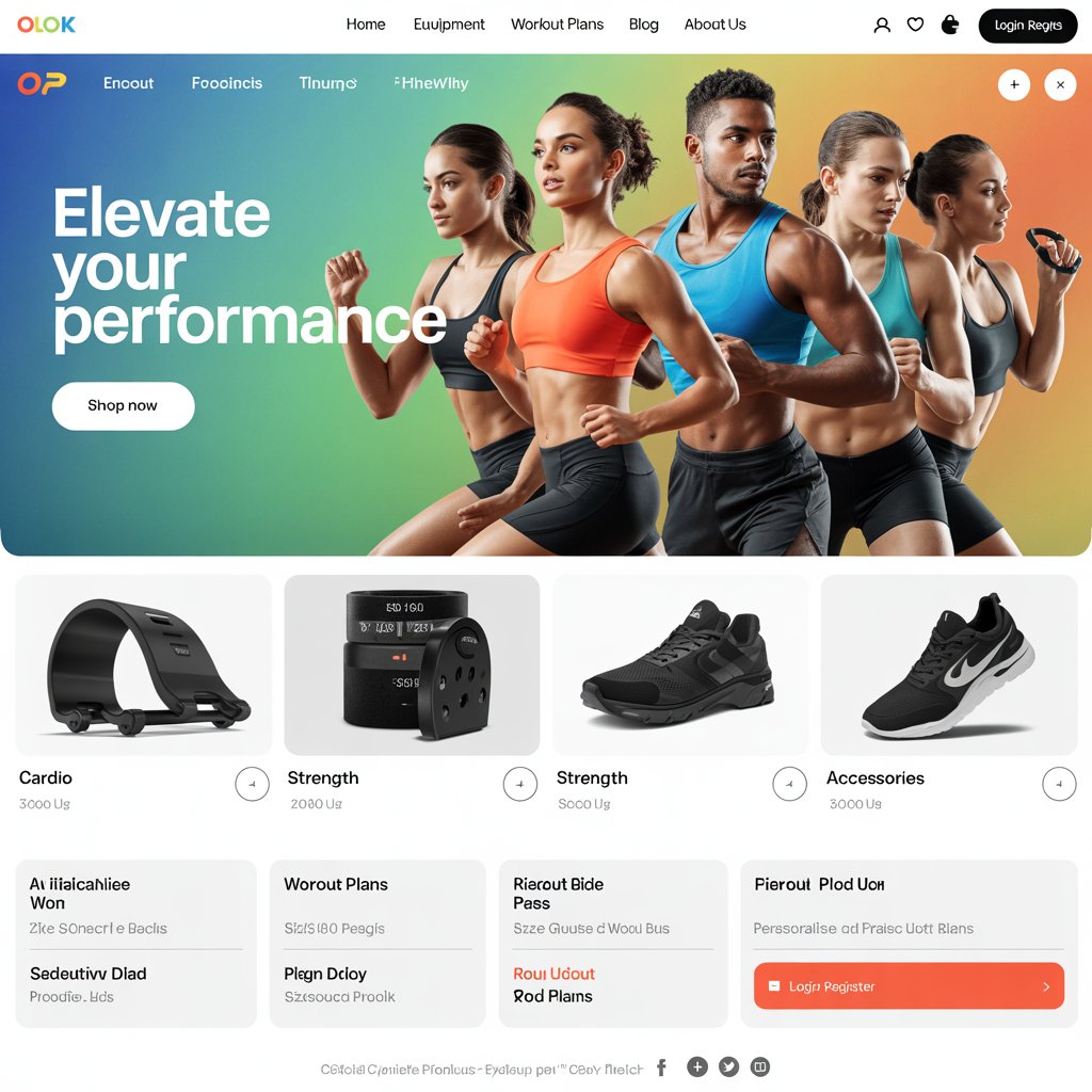 Fitness Equipment template preview